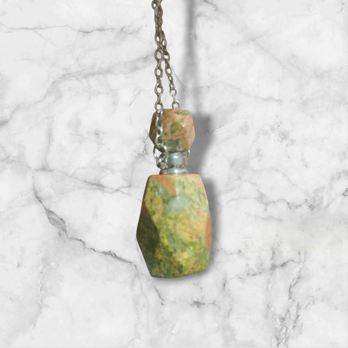 Collier Diffuseur d’Huiles Essentielles – Unakite